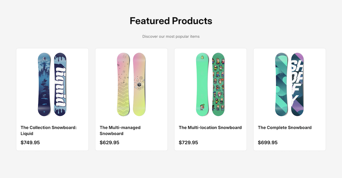 Screenshot de Featured Products